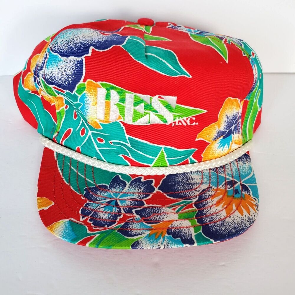 Vintage San Sun BES Inc Hawaiian Rope Brim Trucker Cap Hat